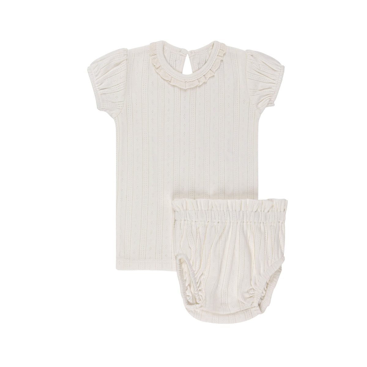 Ely's & Co Lace Trim/Pointelle 2 Piece Set