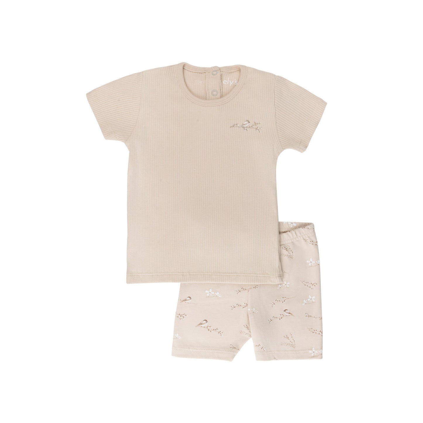 Ely's & Co Vintage Birds Tee & Bloomer Set