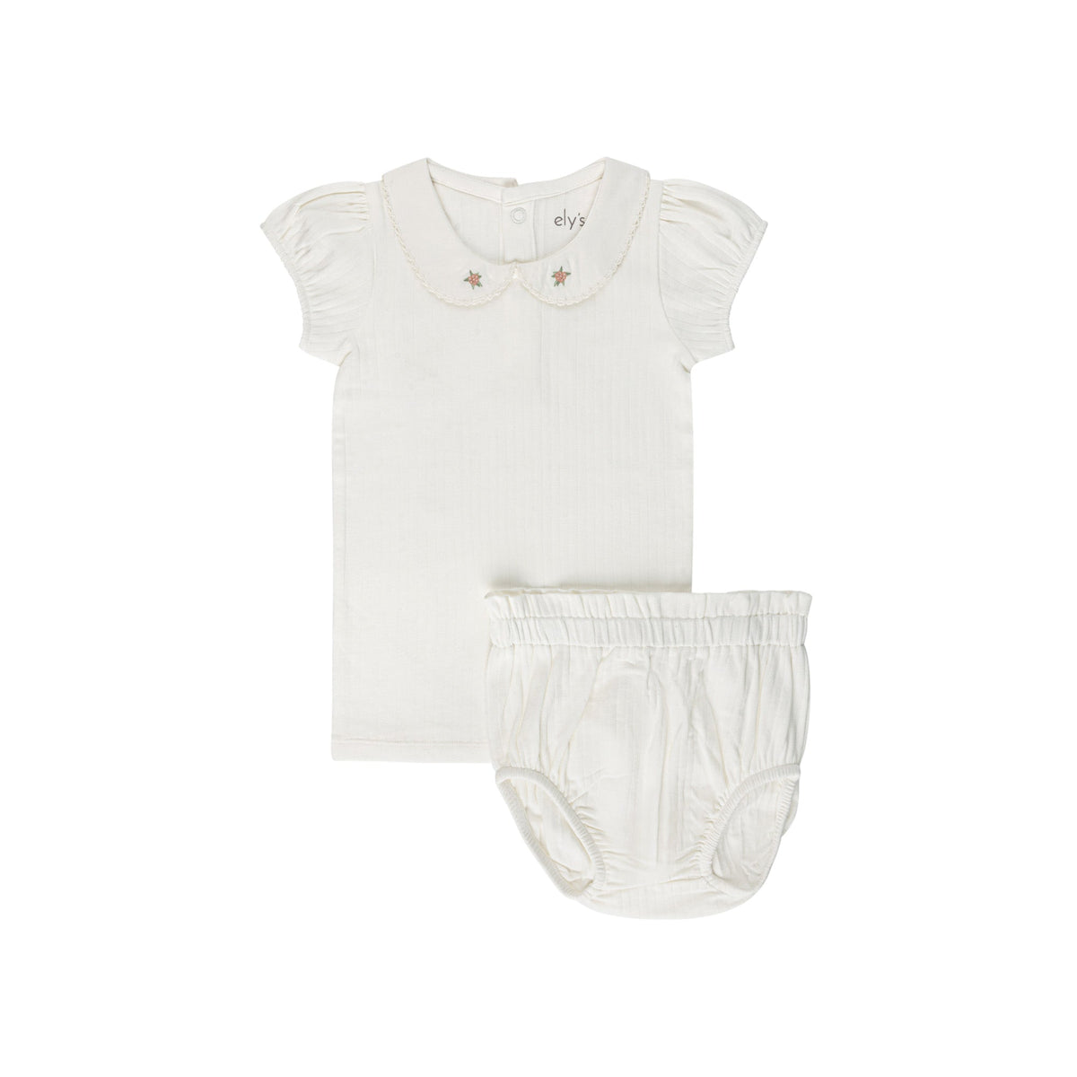 Ely's & Co Wide Rib Rosebud 2 Piece Set