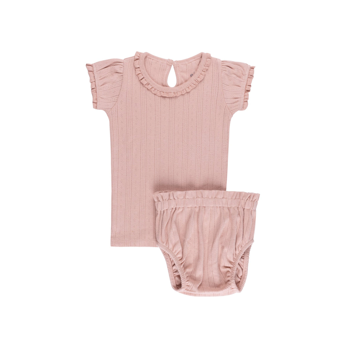 Ely's & Co Lace Trim/Pointelle 2 Piece Set