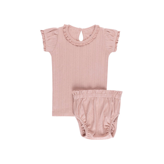 Ely's & Co Lace Trim/Pointelle 2 Piece Set