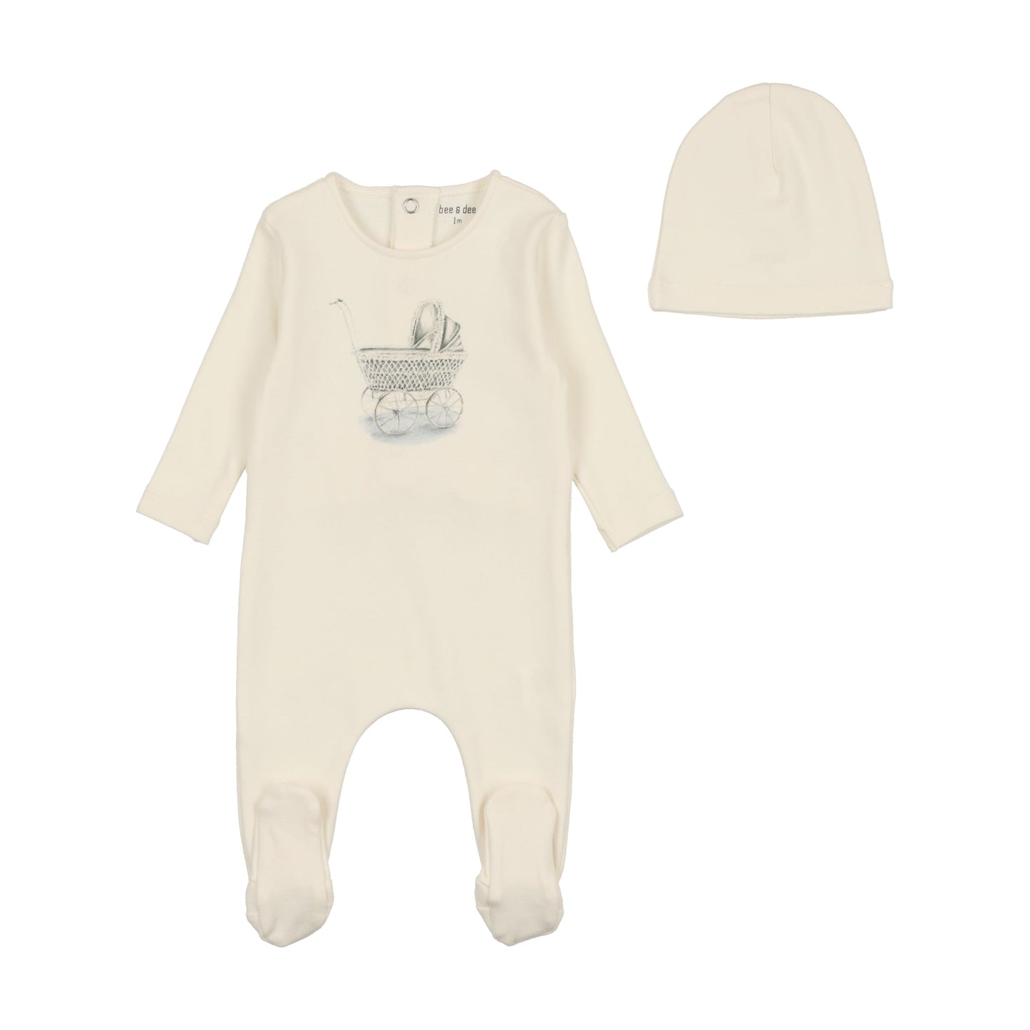 Bee & Dee Center Print Carriage Footie