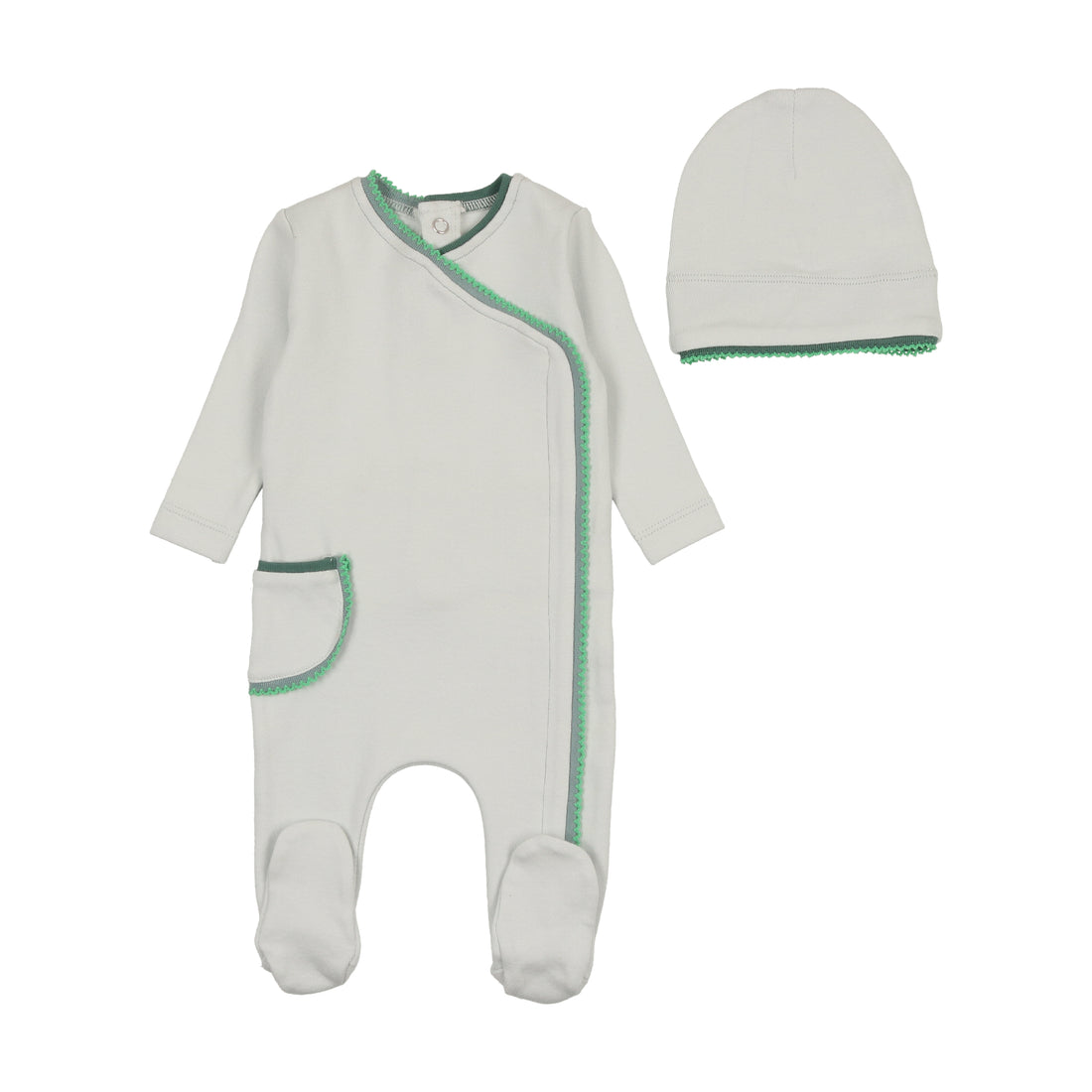 Bee&Dee Colored Scallop Footie/Beanie