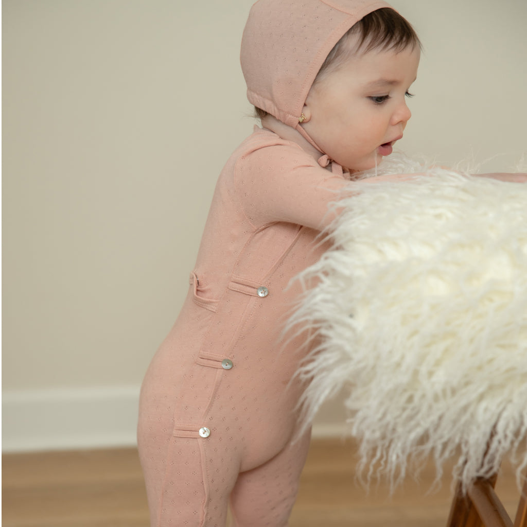 Bee & Dee Dainty Pointelle Wrap Footie