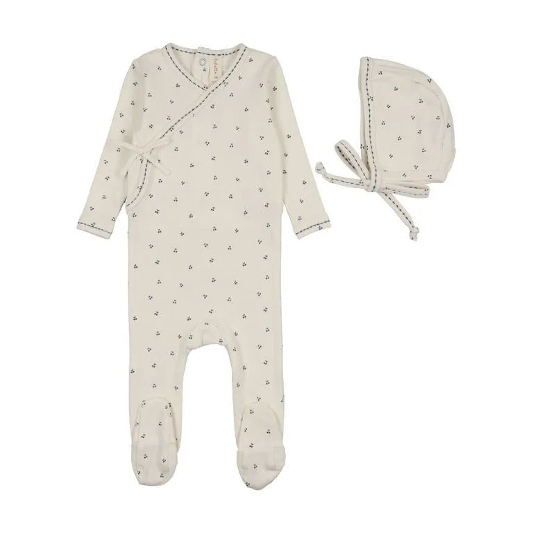 Lilette Cherry Scallop Footie Set