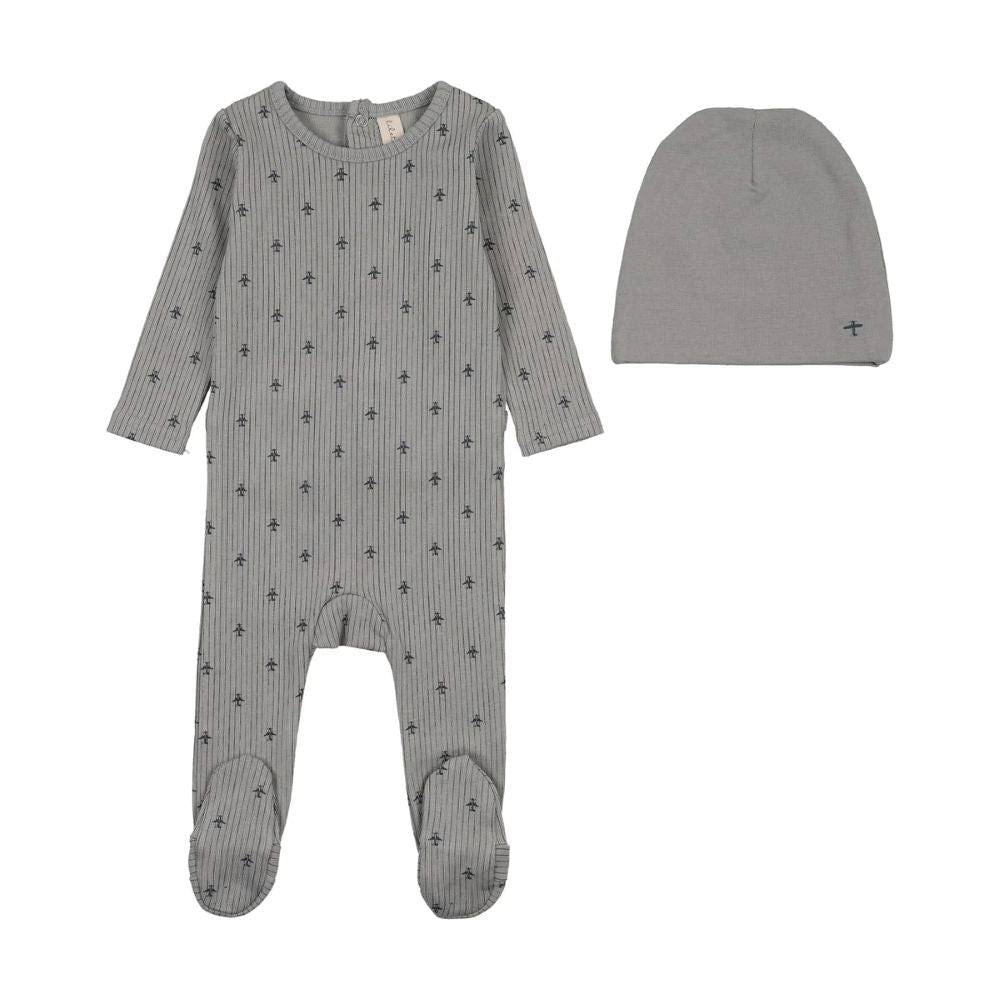 Lilette Striped Plane Footie Set