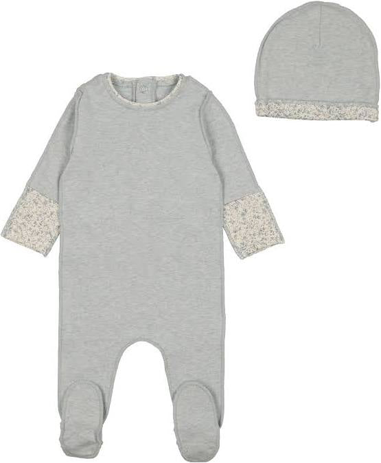 Bee&Dee Lemon Print Cuffs Footie/Beanie