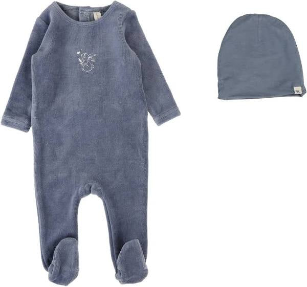 Lilette Velour Forest Graphic Footie Set