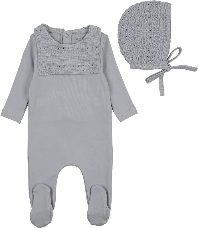 Bee&Dee Knit Bibette Footie