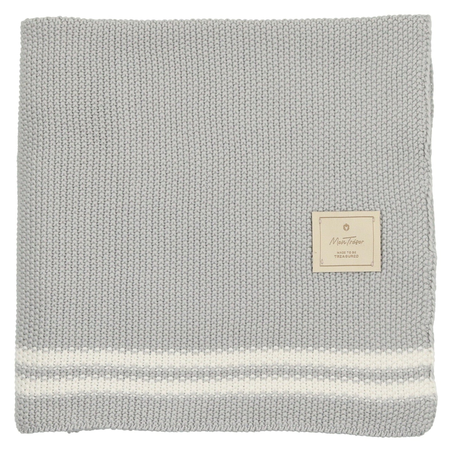 Mon Tresor Duo Stripe Knit Blanket