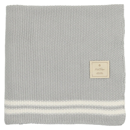Mon Tresor Duo Stripe Knit Blanket