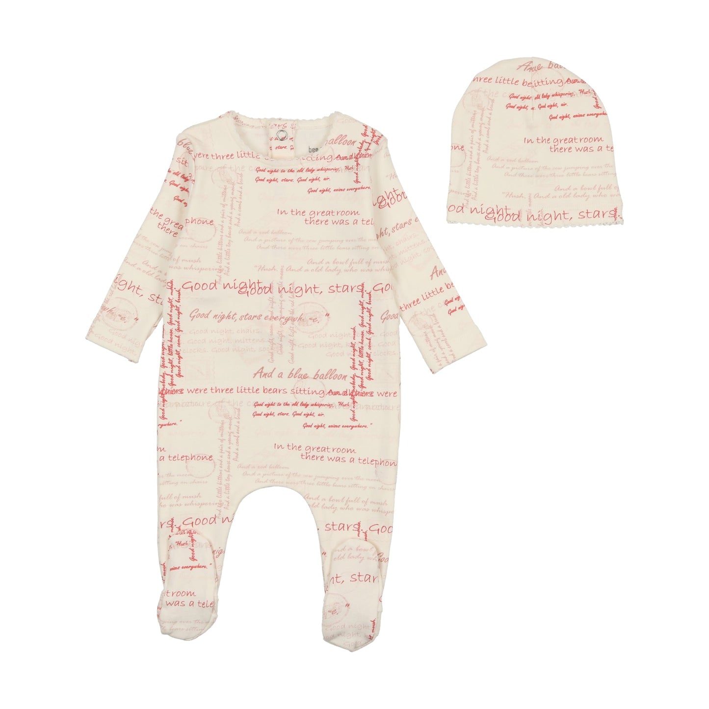 Bee&Dee Script Print Footie