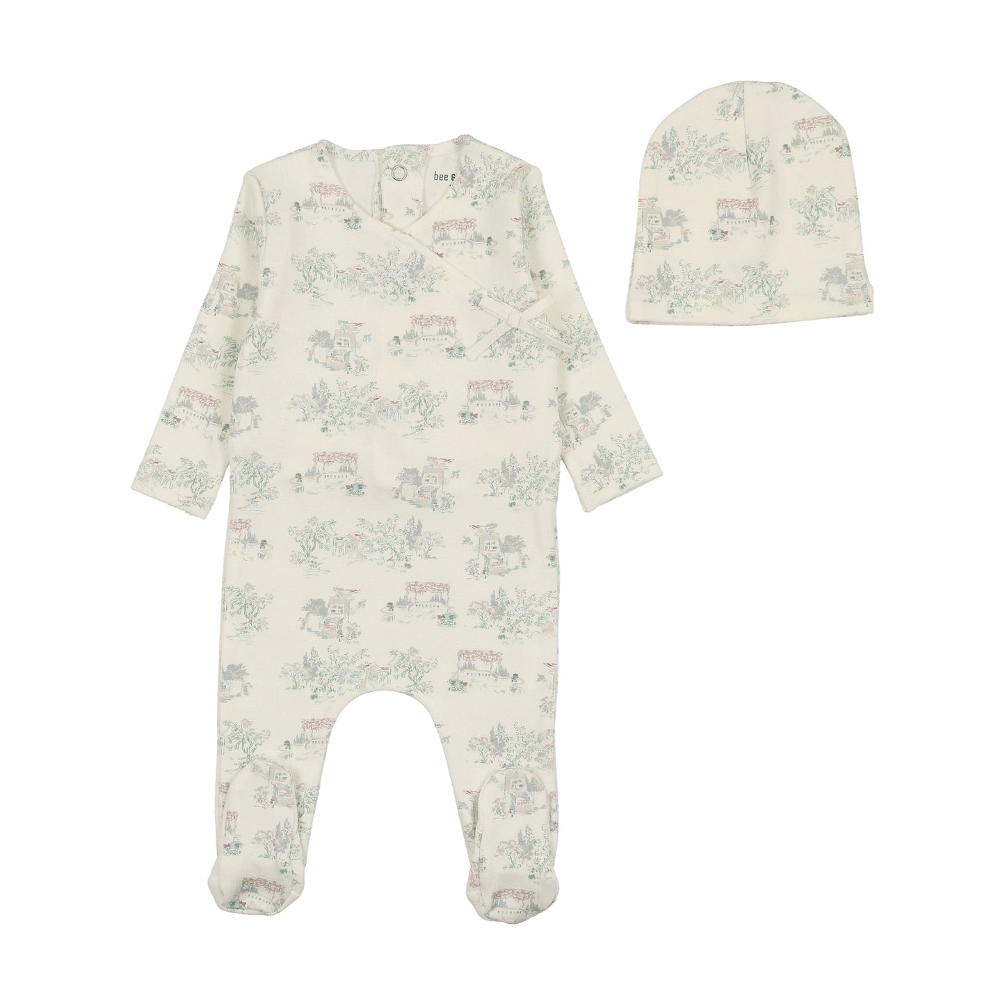 Bee & Dee Toile Footie/Beanie