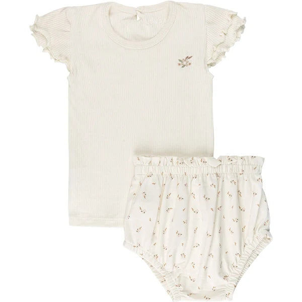 Ely's & Co Printed Floral T-shirt & Bloomer
