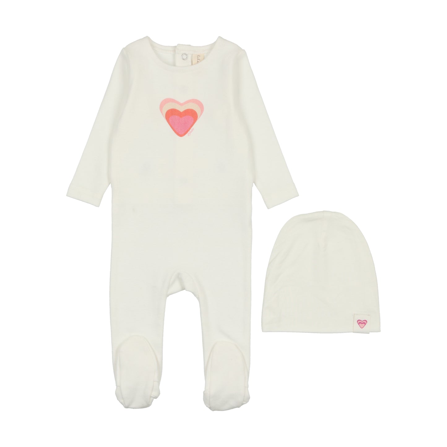 Lilette Big Graphic Heart Footie Set