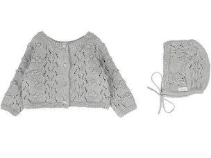 Lilette Popcorn Weave Cardigan Set