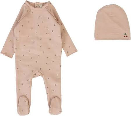 Lilette Cherry Print Footie Set