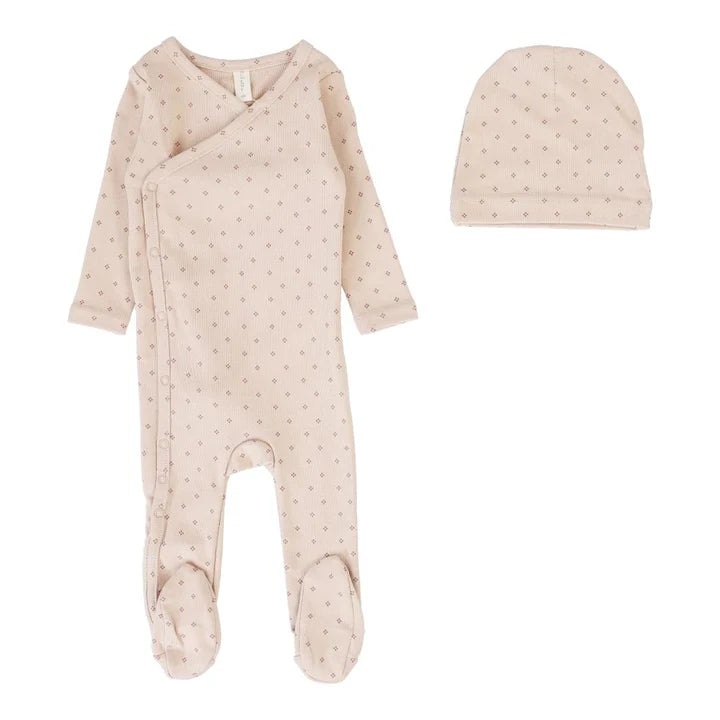 Lilette Diamond Dot Footie Set