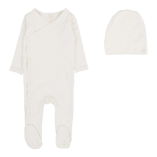 Lilette Diamond Dot Footie Set