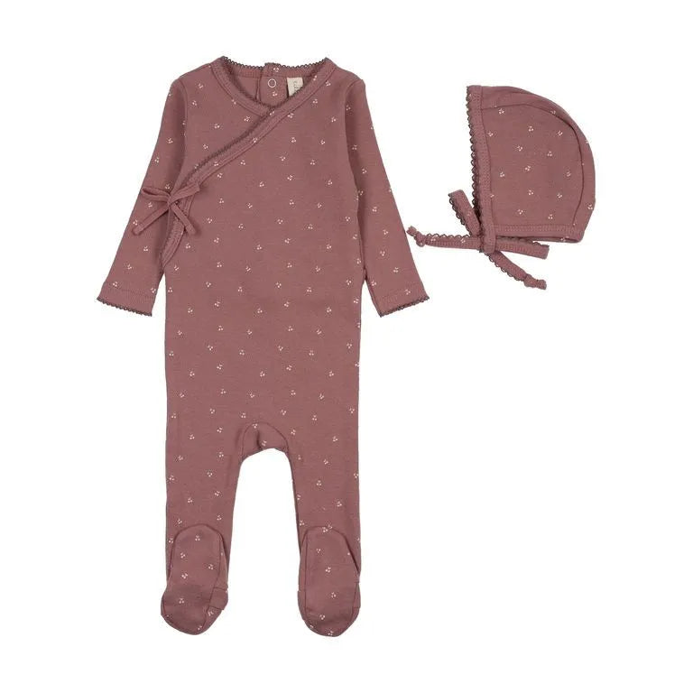 Lilette Cherry Scallop Footie Set