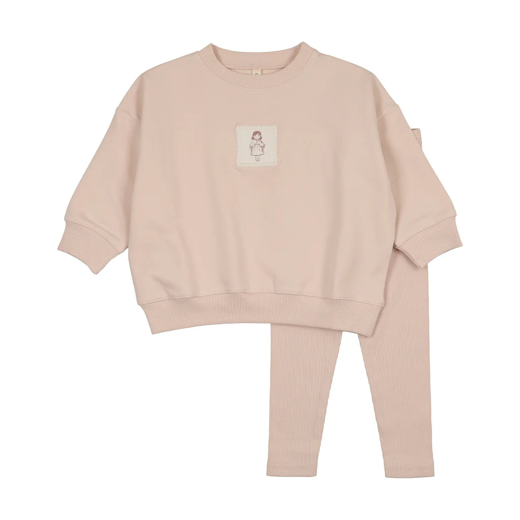 Lilette Graphic Tag Sweatshirt Set