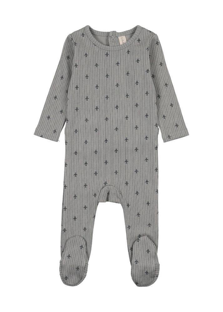 Lilette Striped Plane Footie