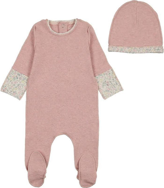 Bee&Dee Lemon Print Cuffs Footie/Beanie