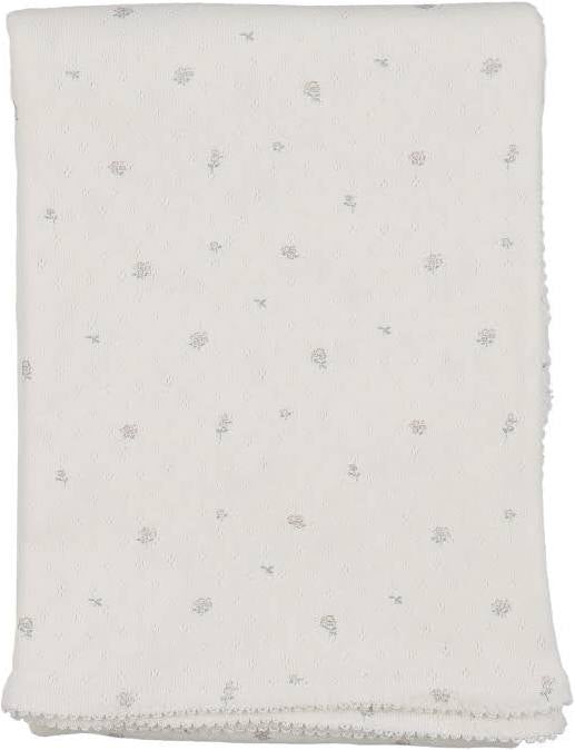 Bee&Dee Pointelle Flowers Footie/Bonnet