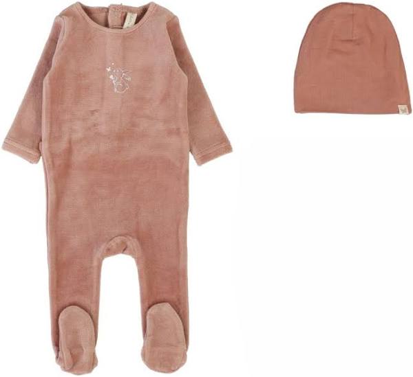 Lilette Velour Forest Graphic Footie Set
