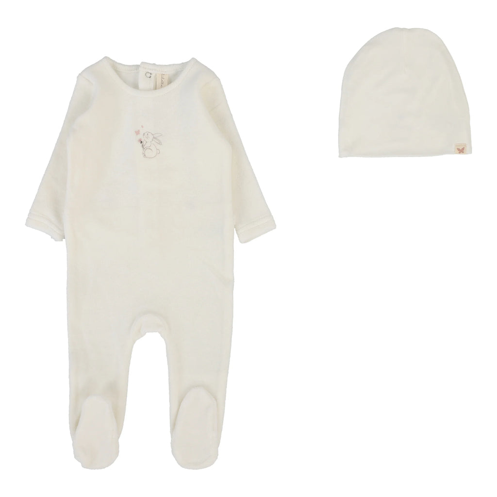 Lilette Velour Forest Graphic Footie Set