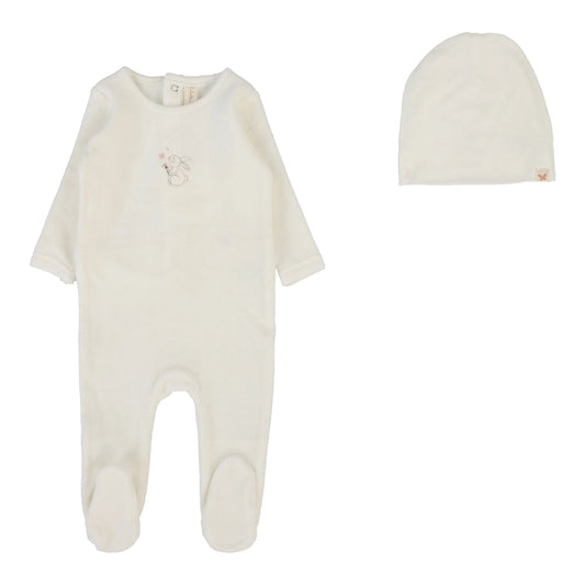 Lilette Velour Forest Graphic Footie Set