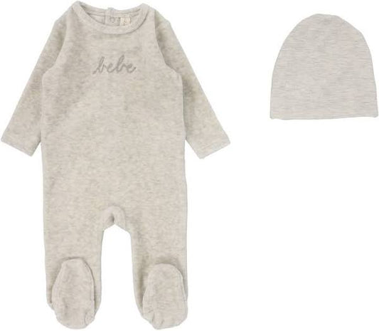 Lilette Velour Bebe Footie Set