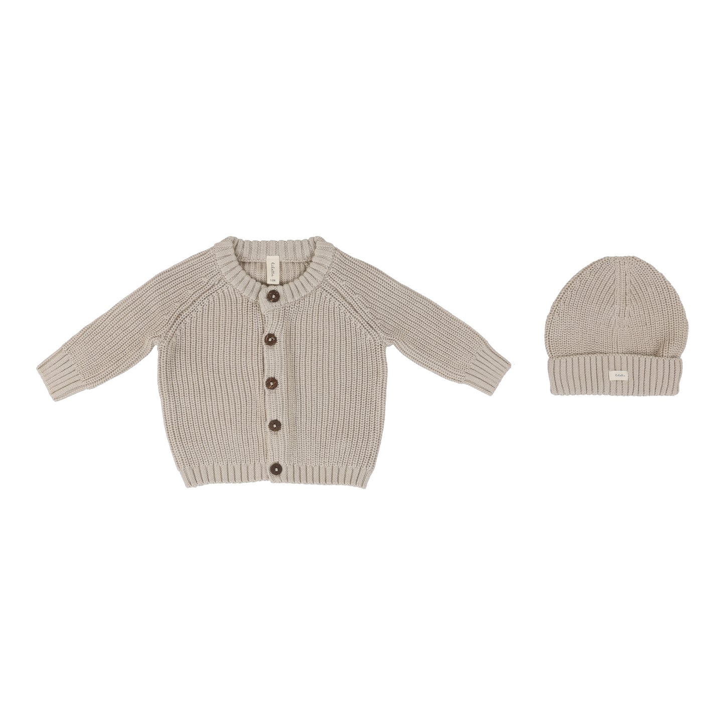 Lilette Chunky Knit Cardigan with Beanie