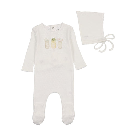 Bee&Dee Mason Jars Footie/Bonnet