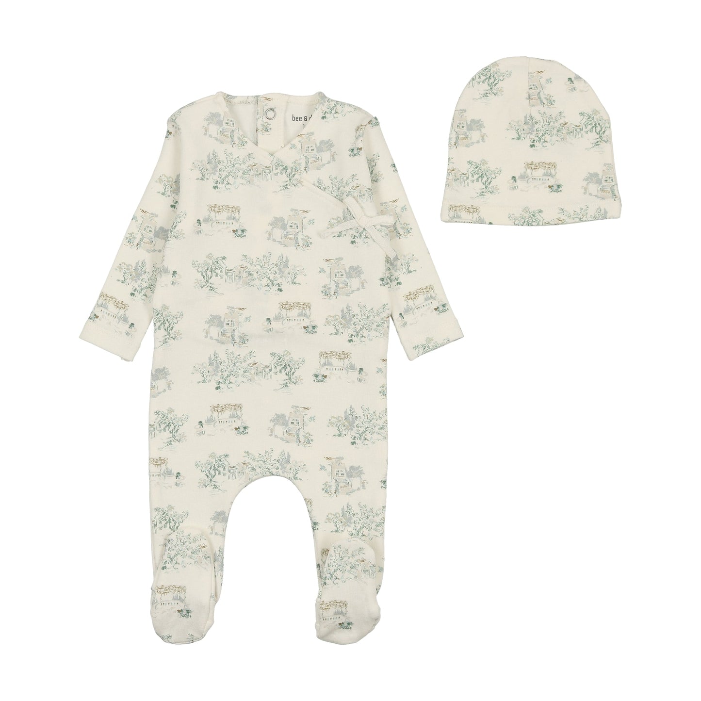 Bee & Dee Toile Footie/Beanie