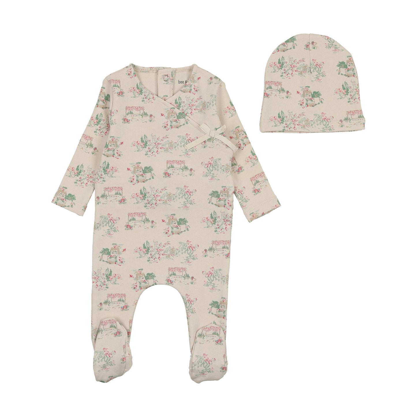 Bee & Dee Toile Footie/Beanie