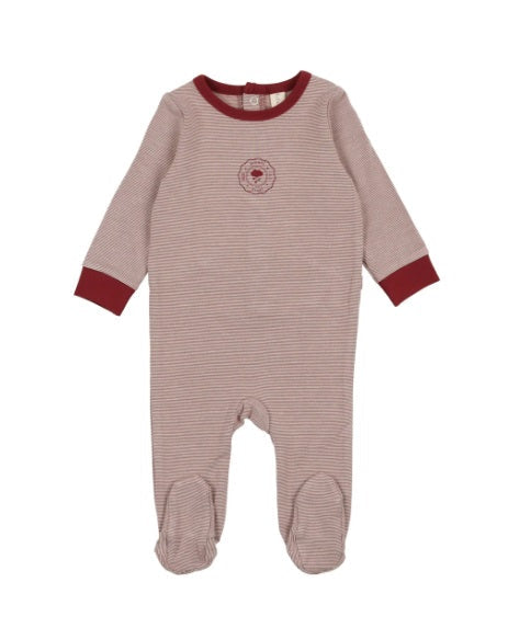 Lil Legs Striped Lounge Footie Set (with beanie)