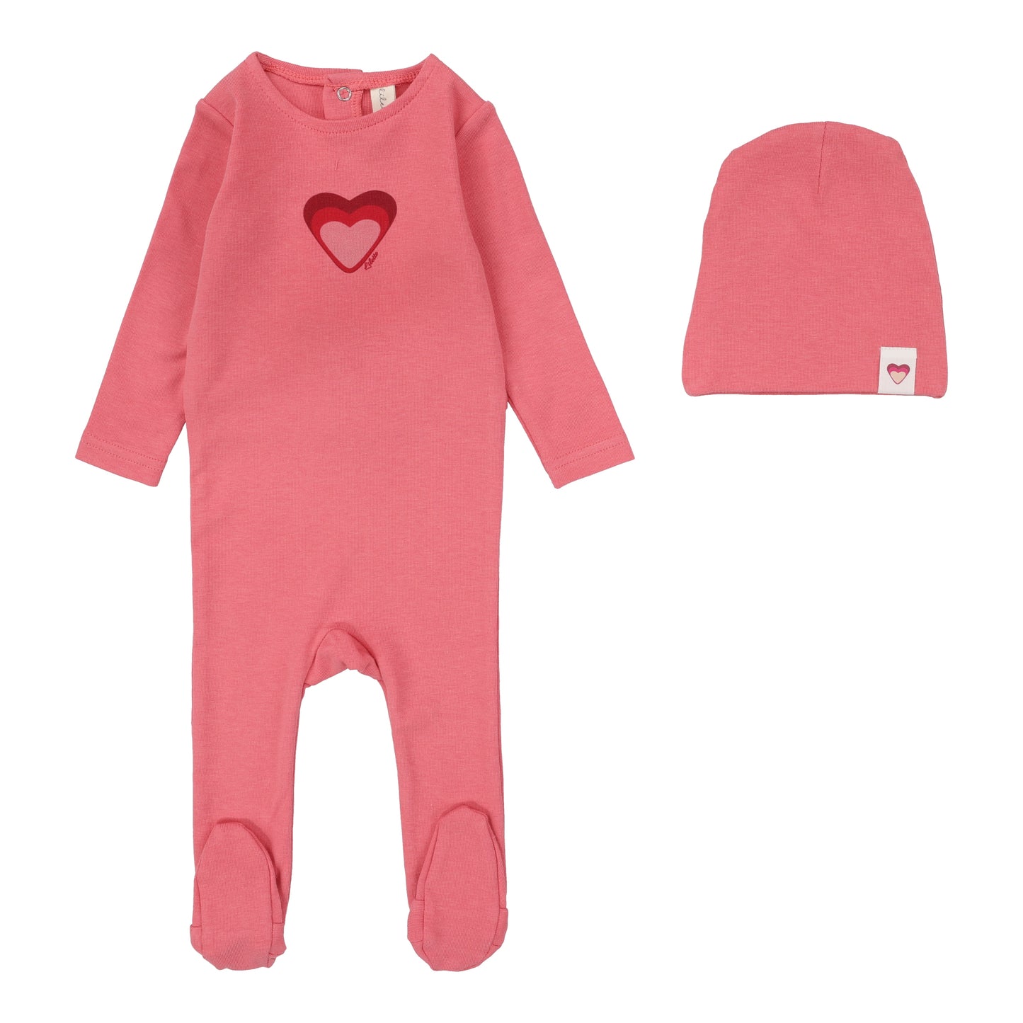 Lilette Big Graphic Heart Footie Set