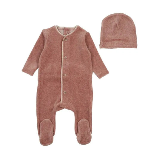 Bee&Dee Velour Footie/Beanie