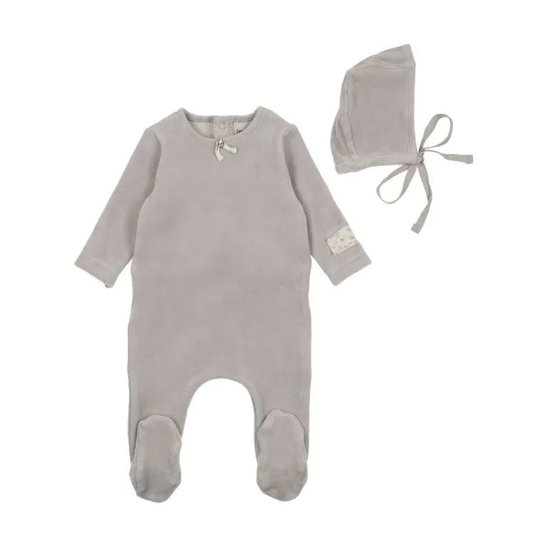 Bee&Dee Whimsical Bloom Patch Footie/Bonnet
