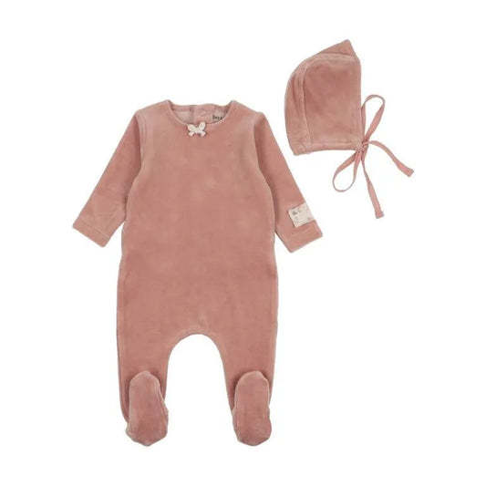 Bee&Dee Whimsical Bloom Patch Footie/Bonnet
